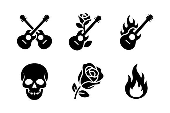 Download Rock and Roll Music Icon Set EPS - Premium Resources